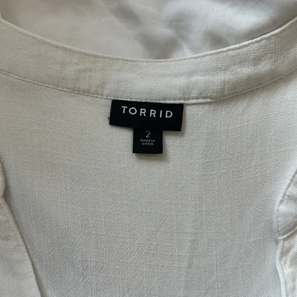 Torrid - White Linen Tank - Picture 7 of 8